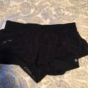Lululemon black running shorts
